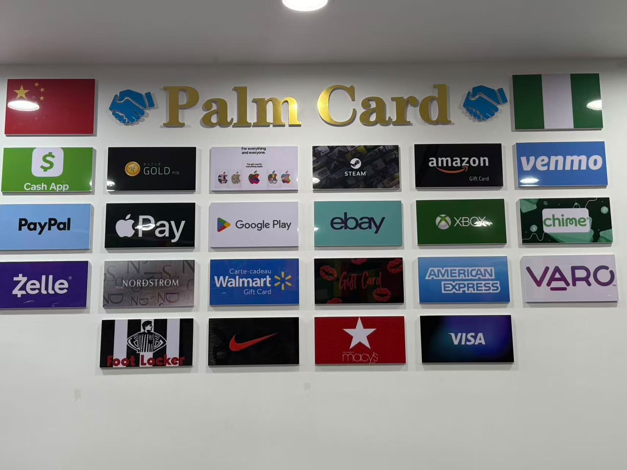 Palm Gift Card payment service counter